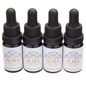 Aura 20% CBD Raw Drops 10 ml - FOUR BOTTLE BUMPER PACK