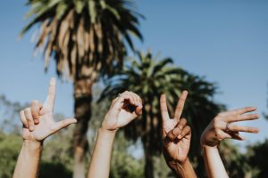 hands spelling out love