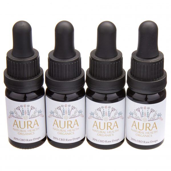 Aura 30% CBD Raw Drops 10ml - FOUR BOTTLE BUMPER PACK